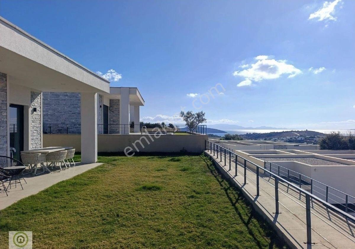 Bodrum Yeniköy Kapanmaz Deniz Manzaralı Kiralık Tek Kat Villa Ortak Havuzlu Site 4+1 Geniş Bahçe - Görsel 35
