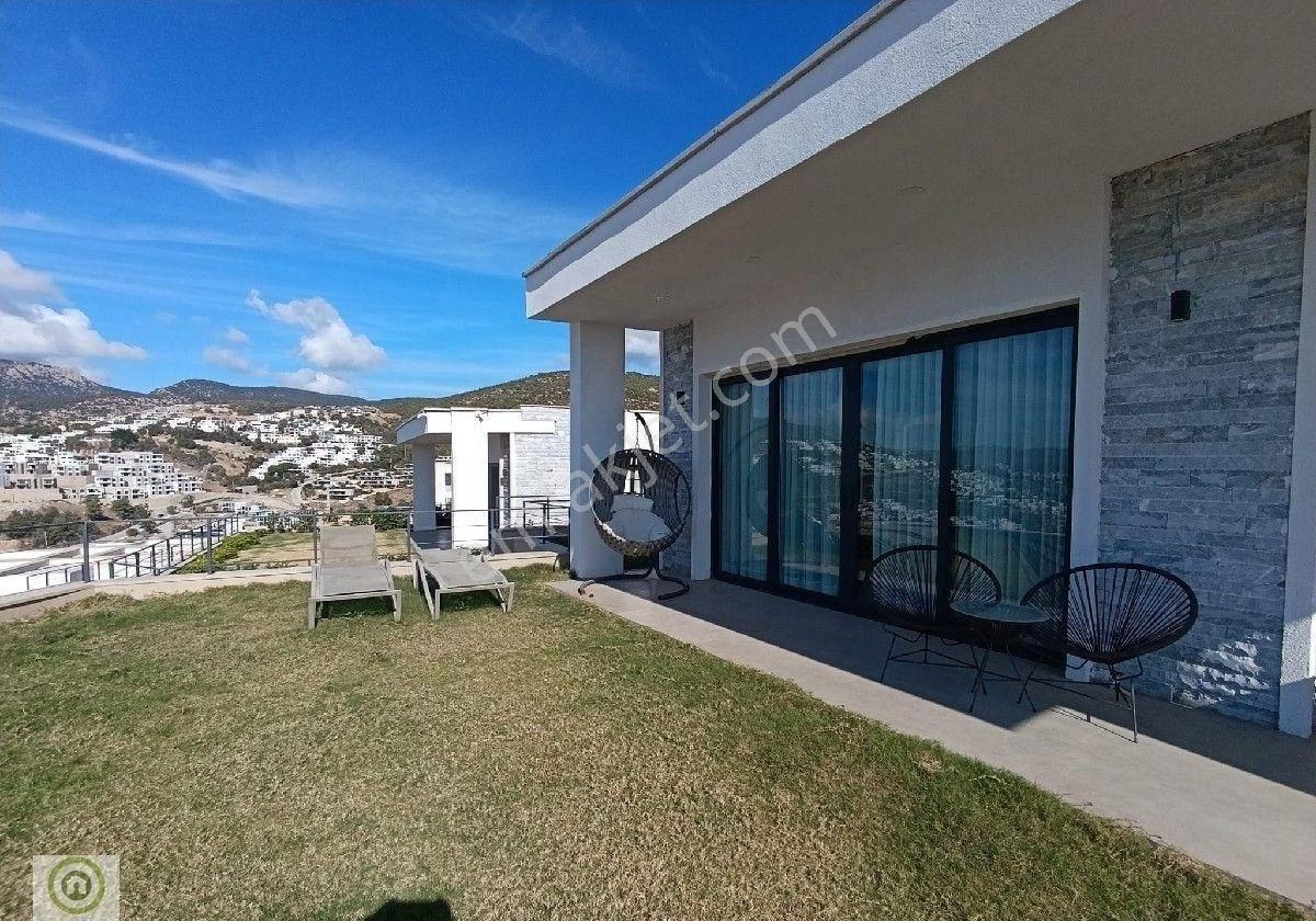Bodrum Yeniköy Kapanmaz Deniz Manzaralı Kiralık Tek Kat Villa Ortak Havuzlu Site 4+1 Geniş Bahçe - Görsel 20