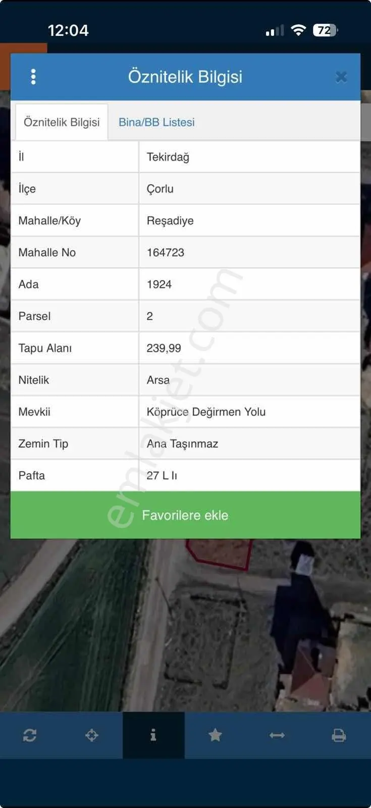 Tekirdağ | Çorlu | Reşadiye Mah | Satılık İmarlı 240 M2 Arsa - Görsel 3