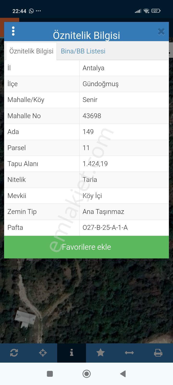 İdamax'tan Gündoğmuş Senir'de Köy İçi Müstakil Arsa - Görsel 4
