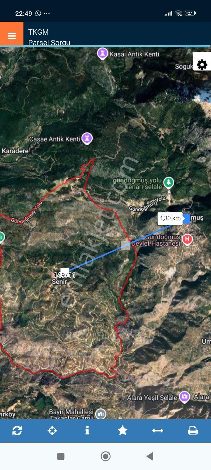 İdamax'tan Gündoğmuş Senir'de Köy İçi Müstakil Arsa - Görsel 3