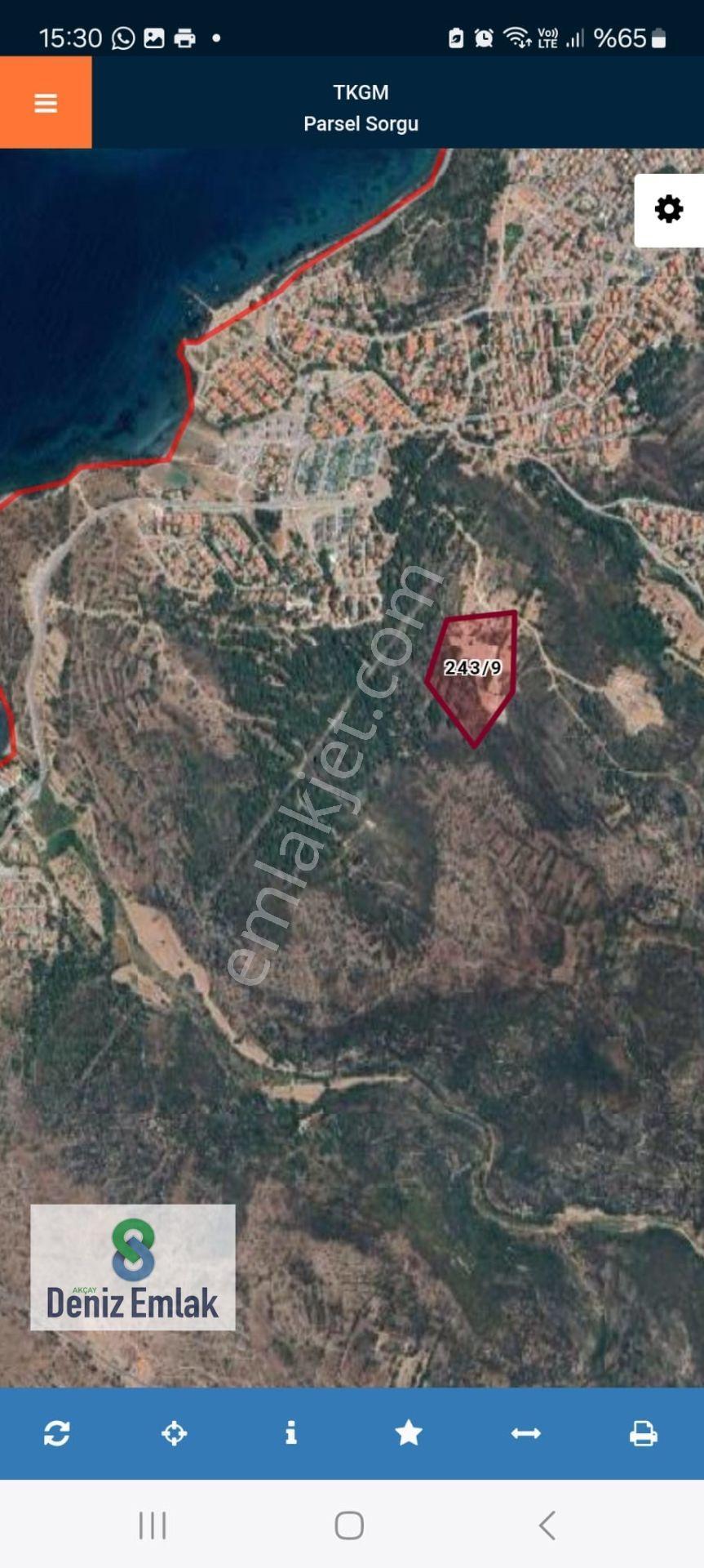 DENİZDEN ÇEŞME GERMİYANDA DENİZ MANZARALI SATILIK 200 M2 TARLA. - Görünüm 3