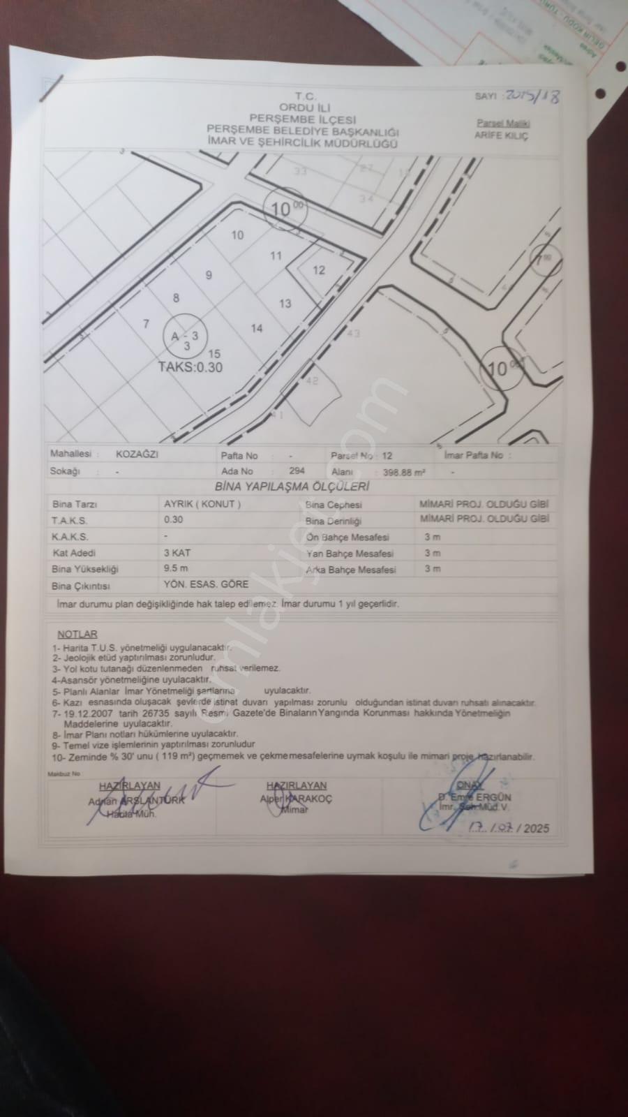 Perşembe'de Altyapısı Hazır, Yerleşime Uygun Yatırımlık Arsa - Görsel 8