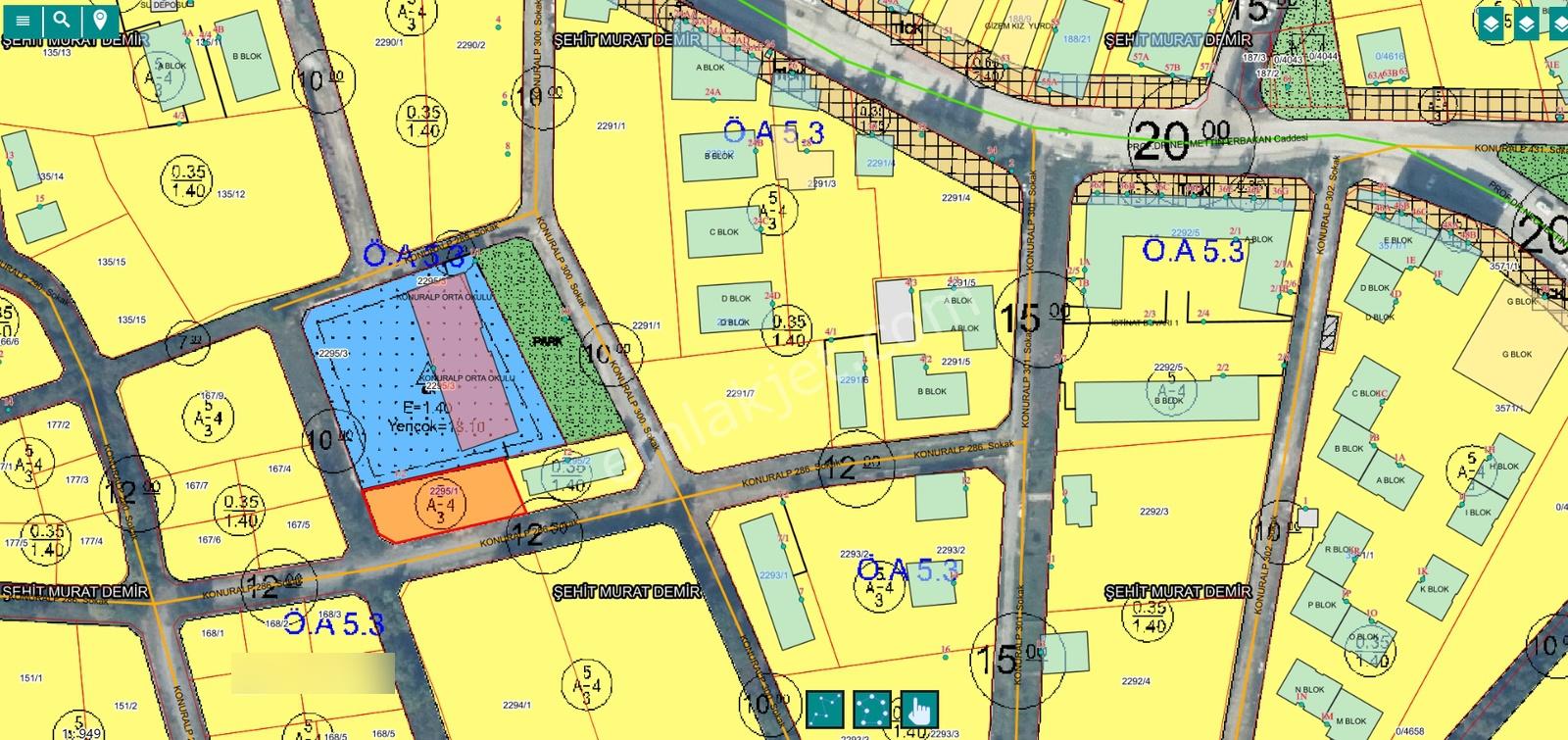 Düzce Konuralp Üniversite Yanı 845 M2 4 Kat İmarlı Köşe Parsel - Görsel 5