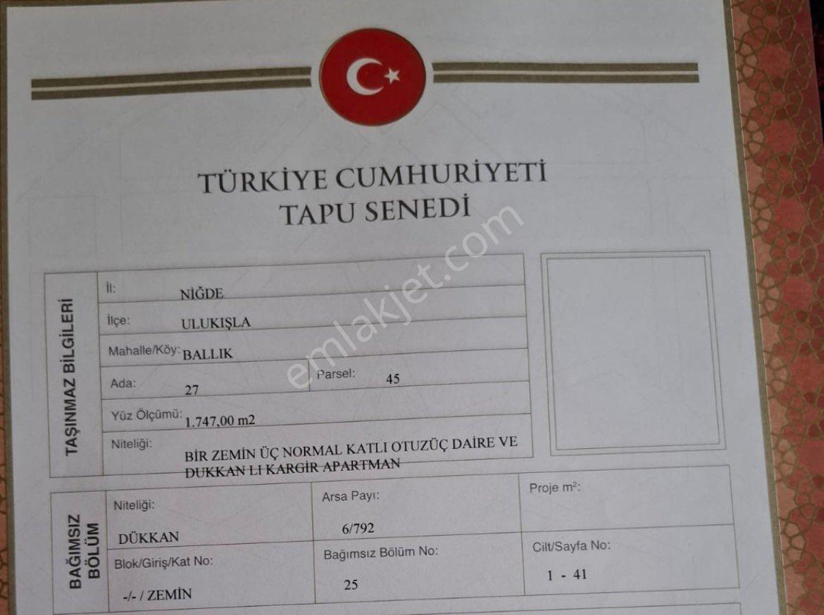 Ulukışla Merkez Satılık Depo -dükkan - Görsel 5
