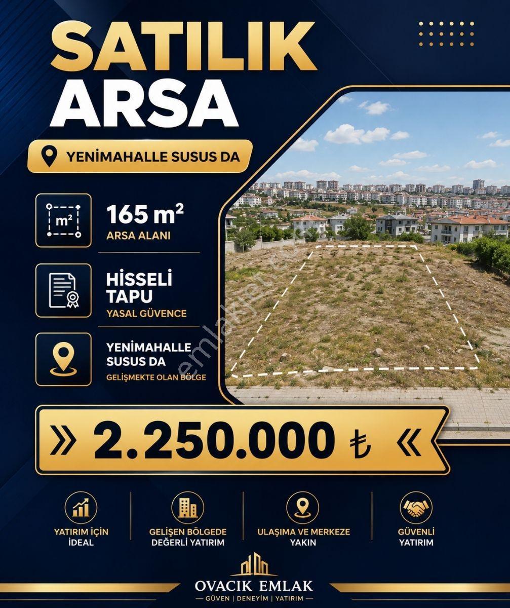 Acil... Yenimahalle Susuz Da 165m2 Satılık İmarlı Arsa