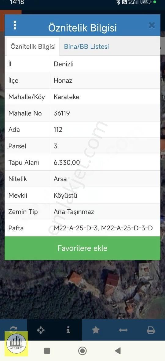 Denizli Honaz Karateke Satılık Arsa - Görsel 30