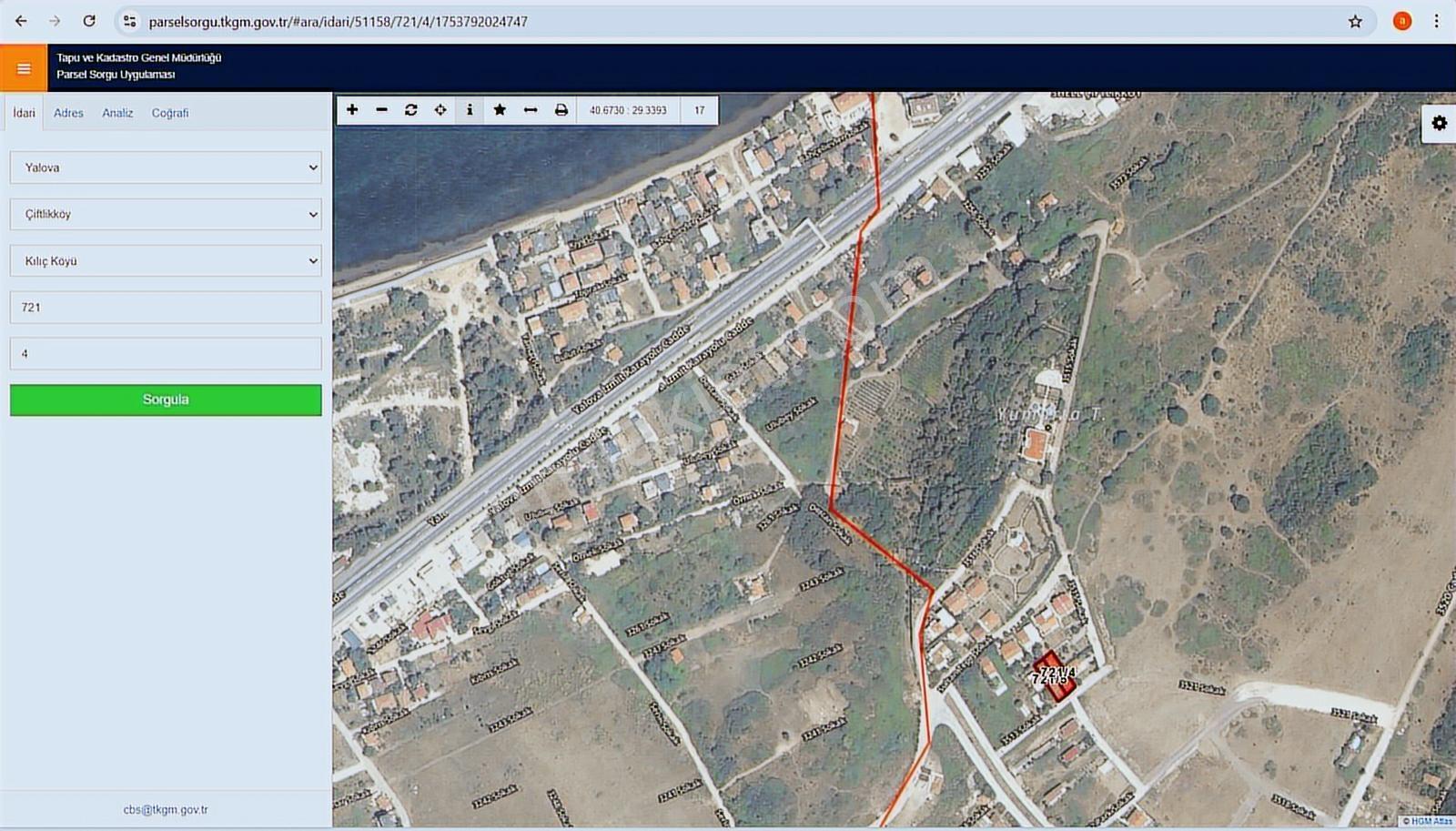 Çiftlikköy Çiftlik Mah. De Deniz Manzaralı Satılık 893m2 Arsa - Görsel 7