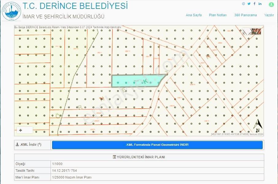 Projesi Çizilmiş Elektrik Ve Su Alt Yapısı Hazır Acil 2500 M² - Görsel 7