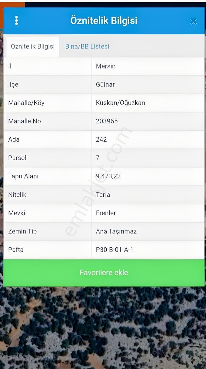 Ergünden Gülnarda Satılık Badem Ekili 9473m2 Tarla - Görsel 2