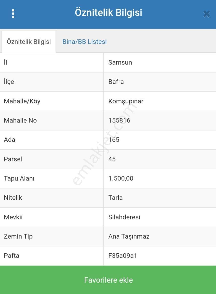 Ahşena'dn Samsun Bafrada %40 İmarlı 1500 M2 Satılık Fırsat Arazi - Görsel 2
