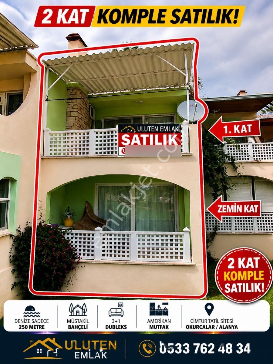 Alanya Okurcalar Satılık Müstakil Bahçeli 3+1 Dubleks