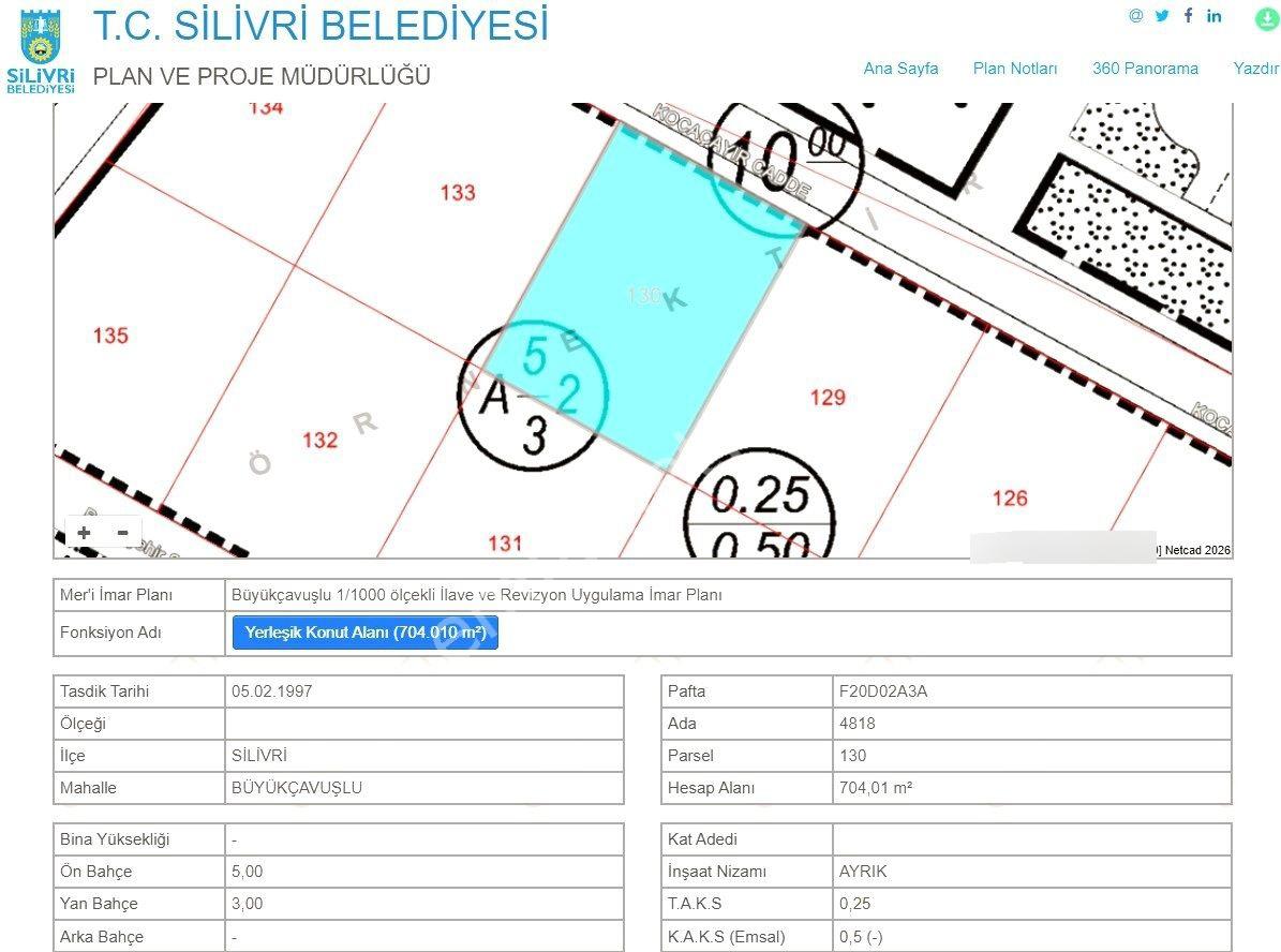 Silivri Büyükçavuşlu'da Cadde Üzeri Satılık 704m2 Villa Arsası - Görsel 16