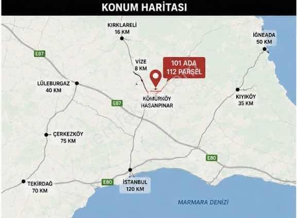 REMAX AKIN SEYHAN DAN VİZE DE YATIRIMLIK FIRSAT TARLA - Görünüm 5