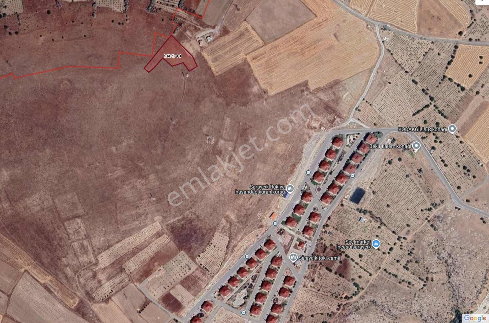 İNCESU SARAYCIK TOKİ YAKININDA YATIRIMLIK SATILIK 5.560 M2 TARLA