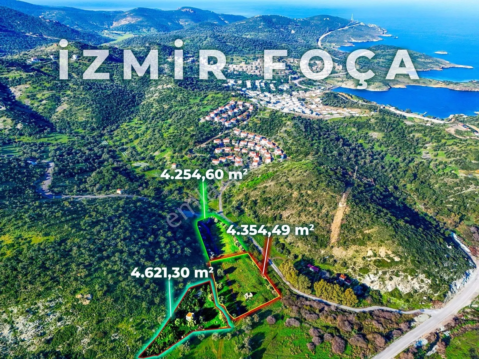 FOÇADA MAVİNİN VE YEŞİLİN UYUMU İÇİNDEKİ TARLALARIMIZ SATILIKTIR