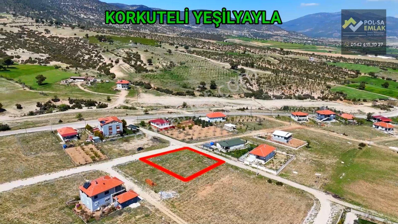 KORKUTELİ YEŞİLYAYLA KÖYÜ SATILIK 592M2 KÖŞE BAŞI İMARLI ARSA - Daha fazla
