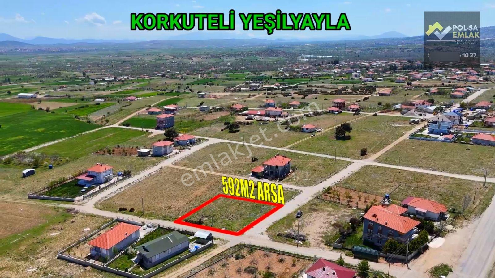 KORKUTELİ YEŞİLYAYLA KÖYÜ SATILIK 592M2 KÖŞE BAŞI İMARLI ARSA - Görünüm 5