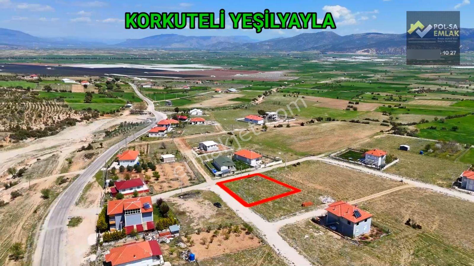 KORKUTELİ YEŞİLYAYLA KÖYÜ SATILIK 592M2 KÖŞE BAŞI İMARLI ARSA - Görünüm 2