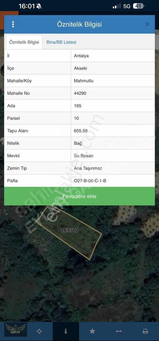 AKSEKİ MAHMUTLU MAHALLESİNDE 655 M2 MÜSTAKİL ARAZİ - Görünüm 2