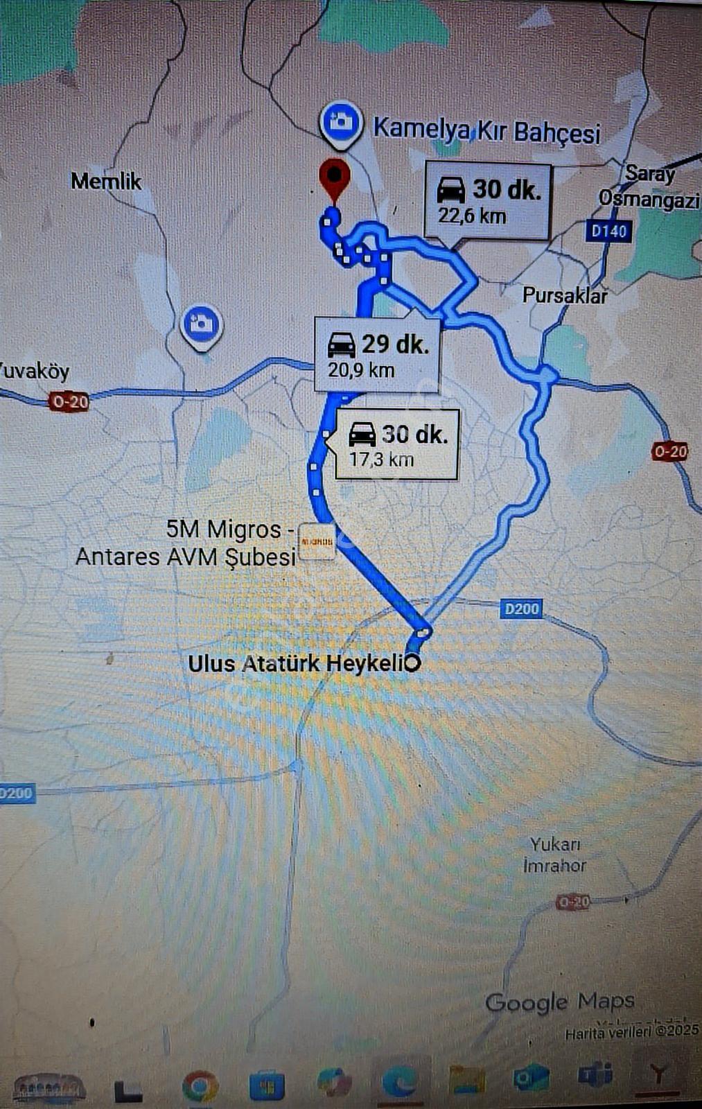 KEÇİÖREN BAGLUMDA TEK TAPU SATILIK VİLLA ARSASI - Görünüm 4