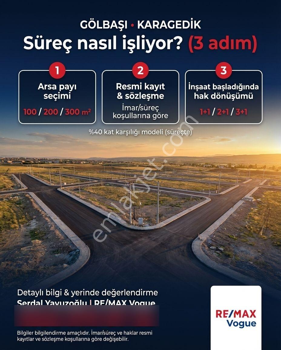 GÖLBAŞI KARAGEDİK ARSA PAYI İLE DAİRE HAKKI (SÜREÇTE) - Daha fazla