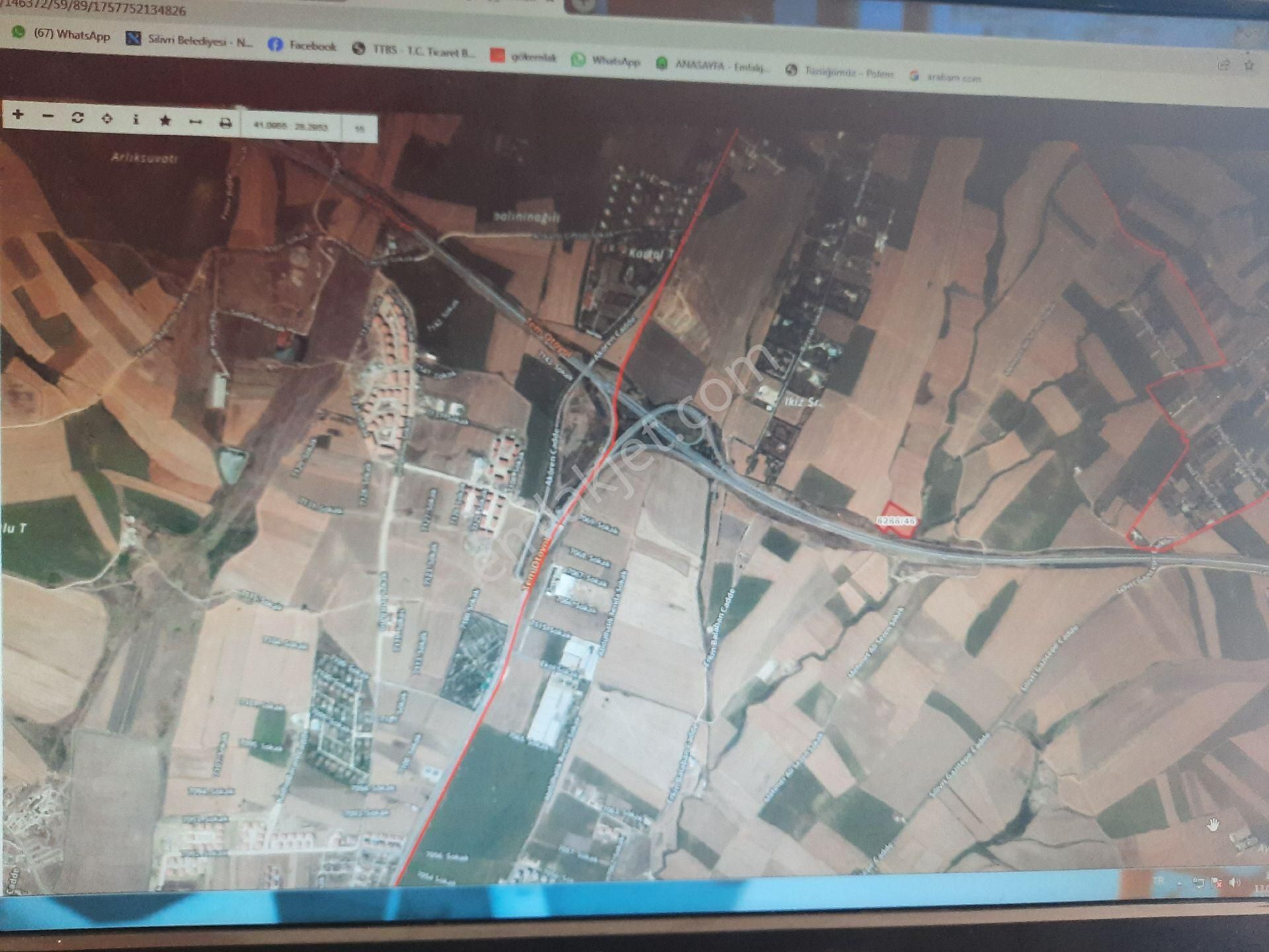 Silivri Alibey Mah. Otoyoluna Cepheli 1920m Hisseli Satılk Tarla - Görsel 7