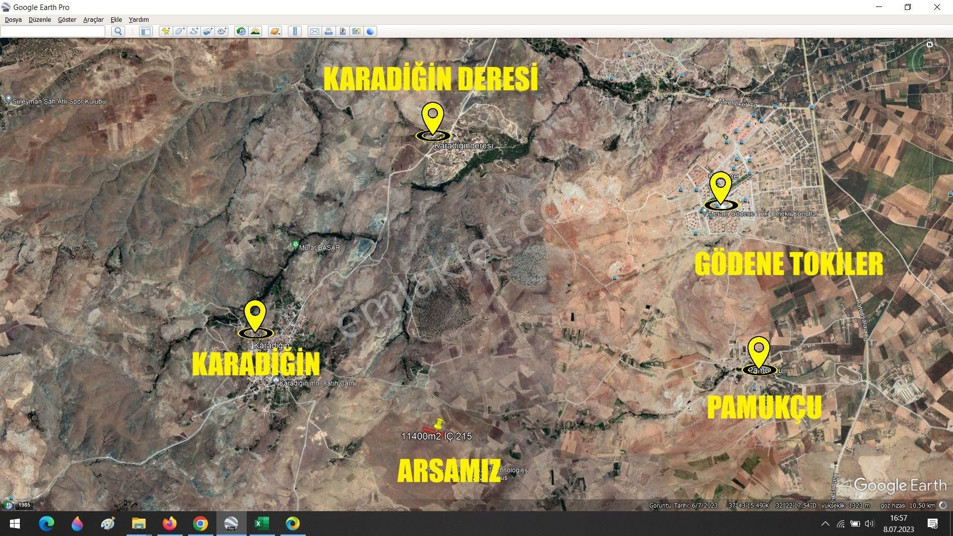 Karadigin Deresinde Kısmi Konya Manzaralı İmara Yakın Gözde Arsa - Görsel 5