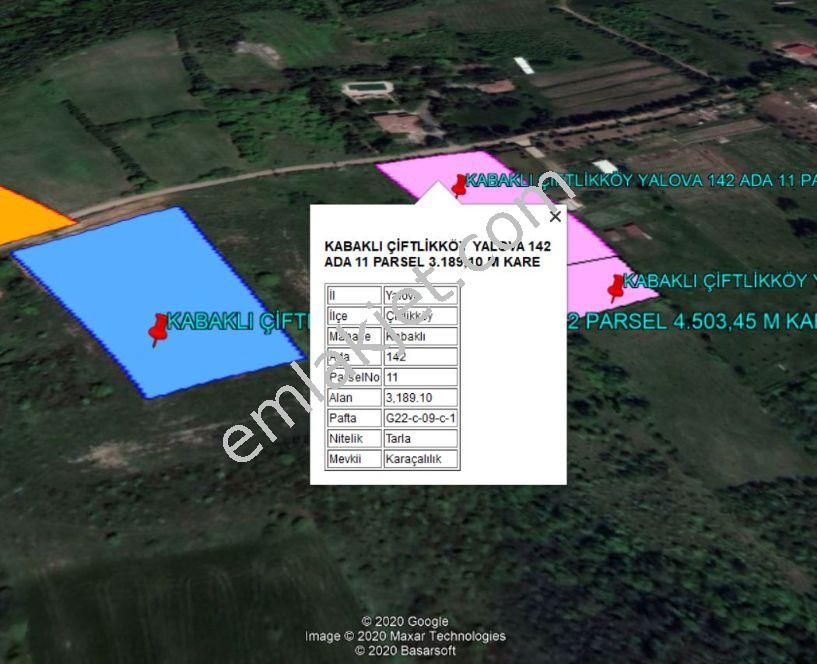 emlakcidan yalova ciftlikkoy kabakli koyu satilik tarla 1 500 000 tl 8964406