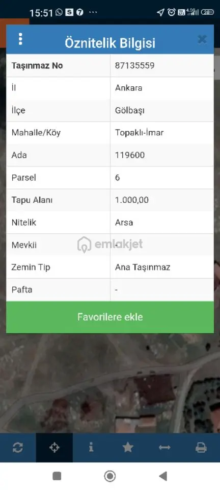 Ankara Gölbaşıtopaklı Satılık 1000 M2 Konut İmarlı Arsa - 5
