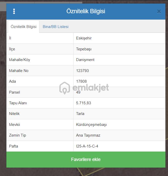 Danışment Mahallesin’de Takasa Açık Satılık Tarla