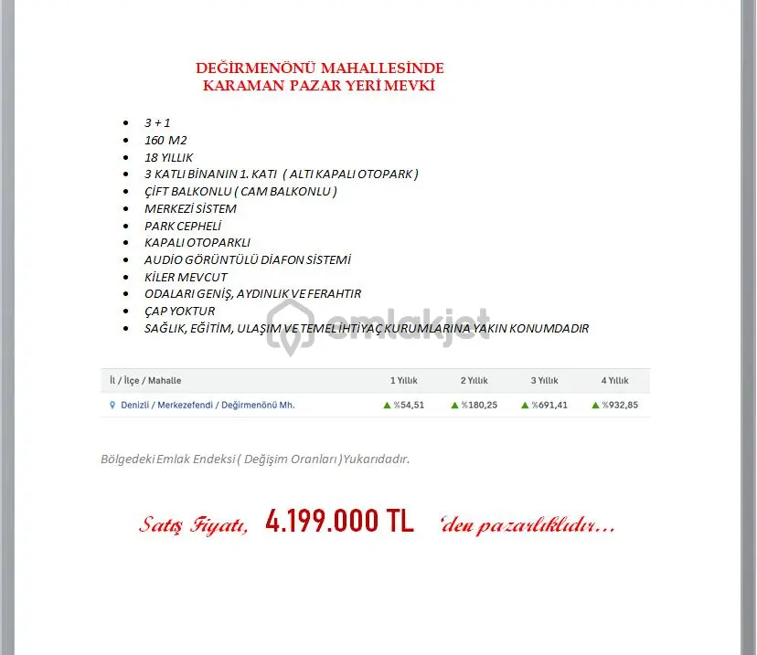 Değirmenönü Mah 3+1 Çift Balkonlu Mega Satılık Daire - 19