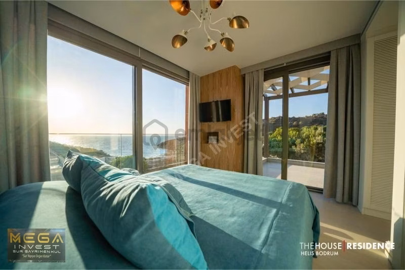 Bodrum Adabükü'nde Deniz Manzaralı 3+1 Lüks Tripleks Villa - 11