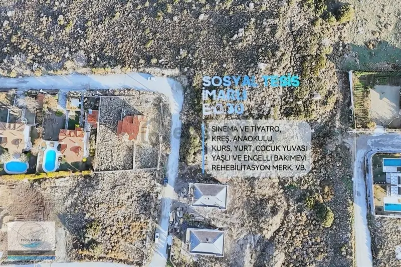 Foça'da Fırsat 2.488 M2 (e:0,30 İmarlı) Sosyal Tesis Alanı - 11