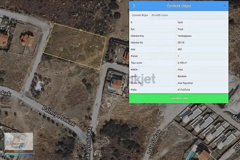 Foça'da Fırsat 2.488 M2 (e:0,30 İmarlı) Sosyal Tesis Alanı - 13