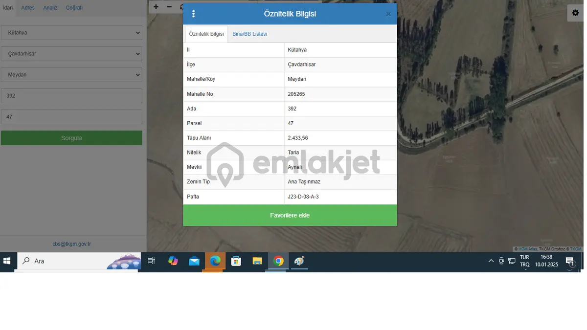 Pa'dan Çavdarhisar Meydan Mahallesinde Satılık Tarla - 2