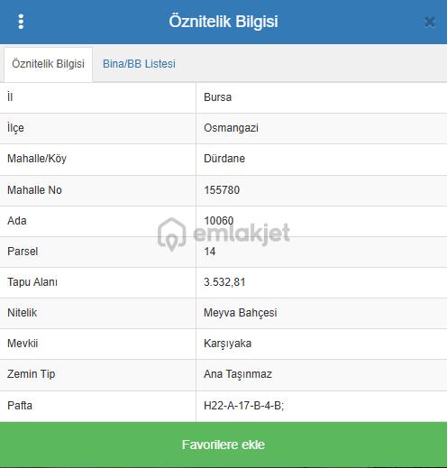 Dürdane Köyünde Satılık 3500 M2 Yatırımlık Tarla - 3
