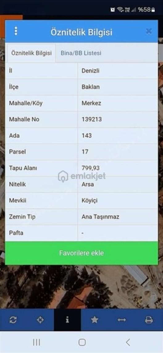 Baklan Merkezde Satılık 6 Dairelik 800 M2 Arsa - 10