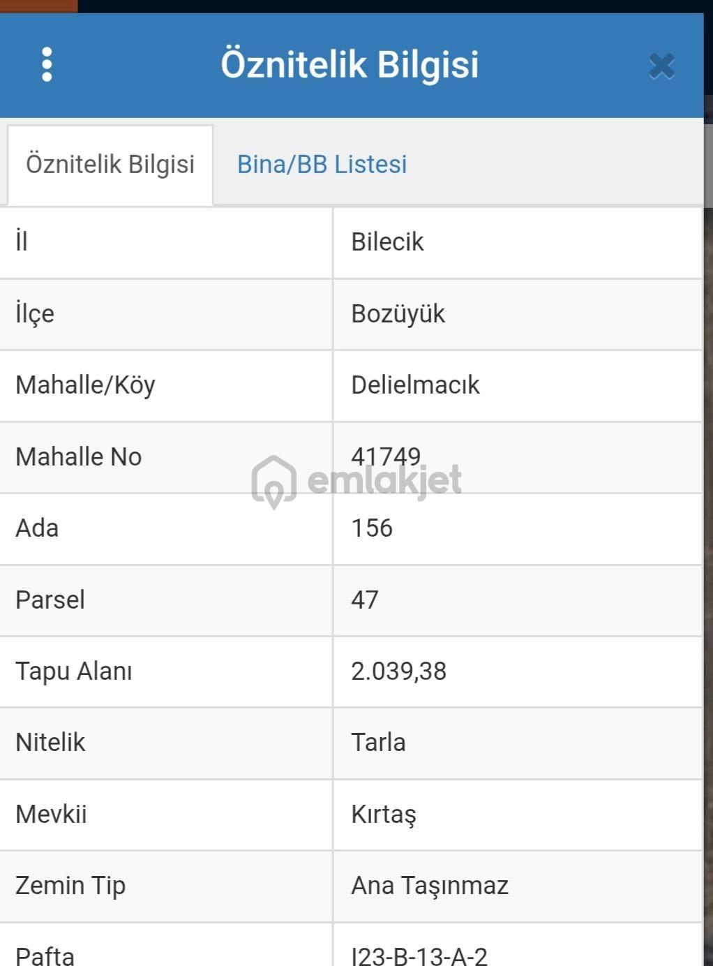 Bilecik Bozüyük Delielmacık Köyü Satılık Tarla - 9