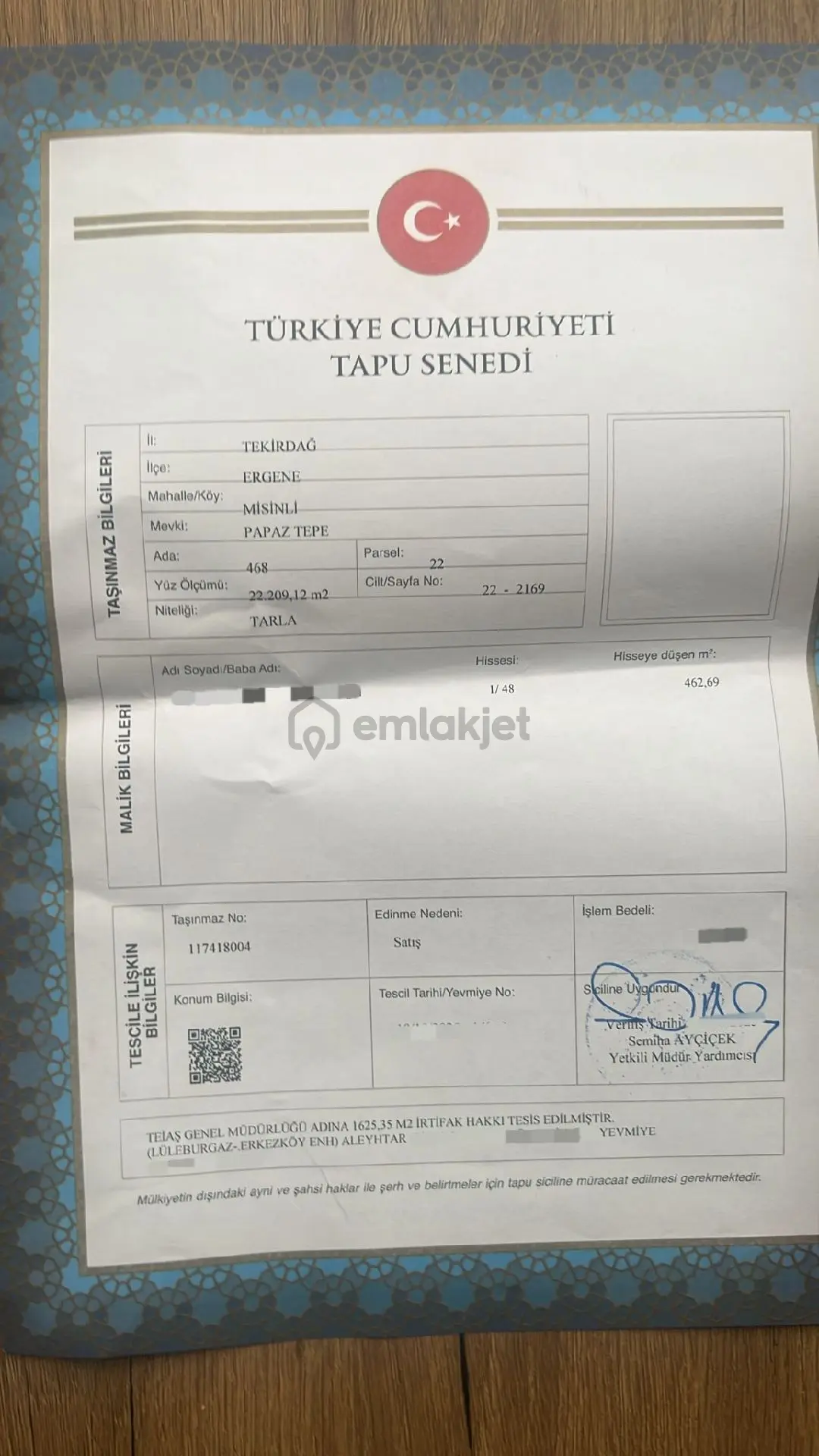 Tekirdağ Ergene Misinli Satılık Tarla - 2