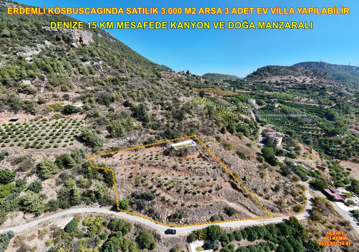 Satılık 3 Adet Villa Yapımına Uygun Arsa - 7