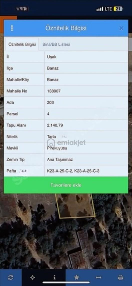 Banaz Evrendede Yoluüzeri 2140m2 Ormana Sıfır Arazi - 6