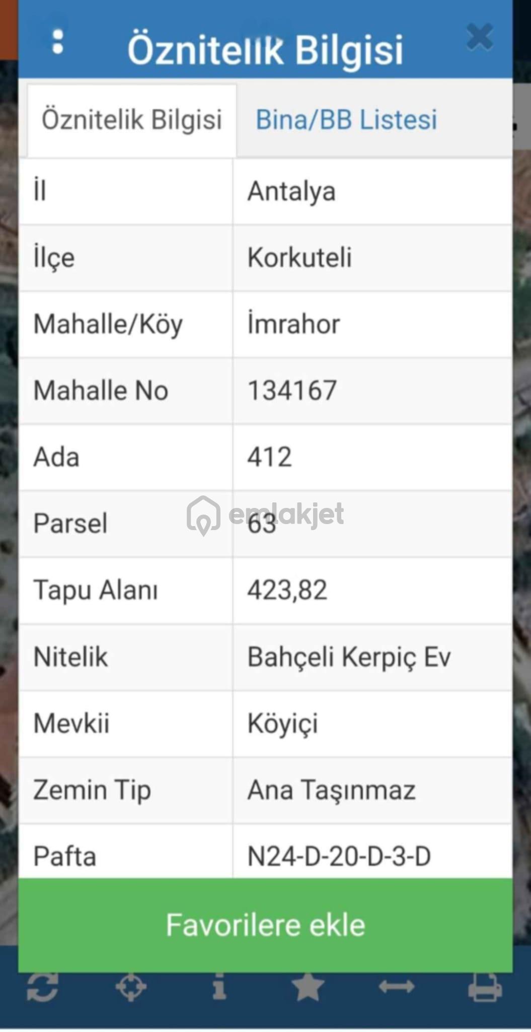 Korkuteli İmrahor 'da 423 M² Köy İmarlı Arsa - 6