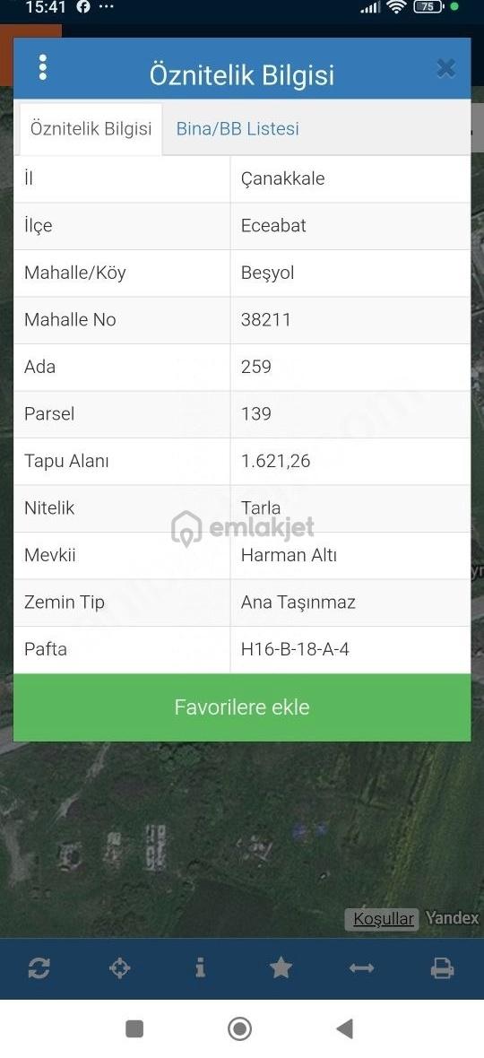 İmara Sınır Beşyol Köy İçinde 1620 M² Arazi