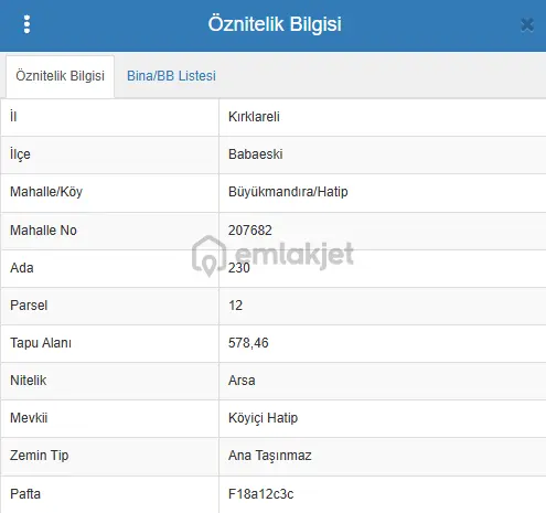 Babaeski'de 578metrekare Fırsat Arsa!!