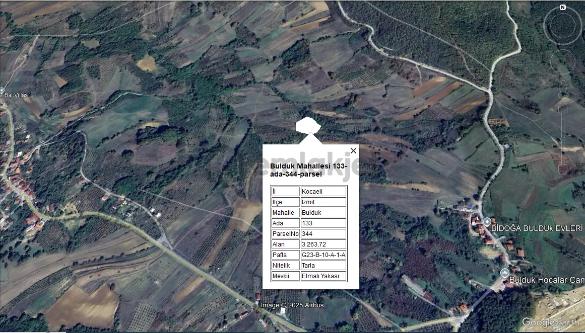Kocaeli İzmit Bulduk'ta 3263 M2 Satılık Tarla - 12