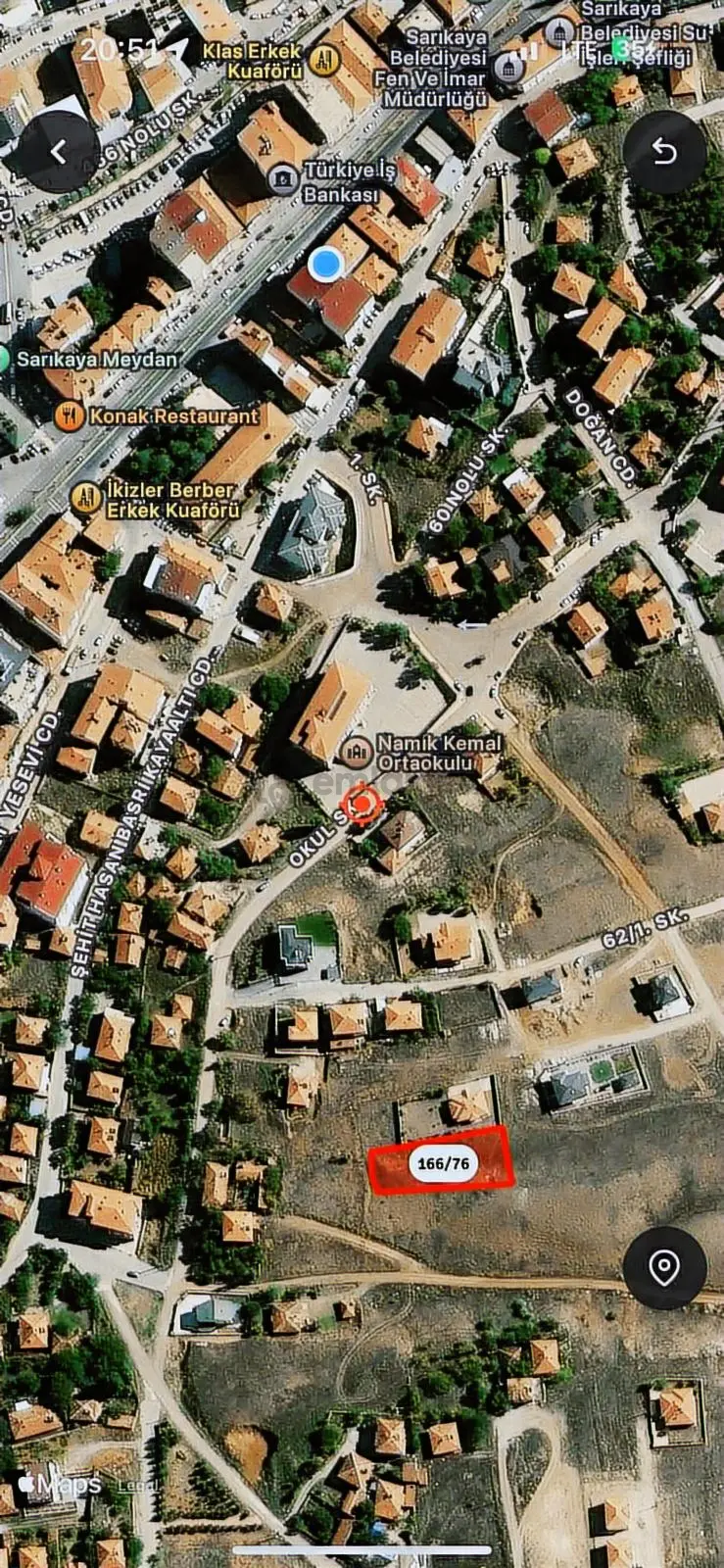 Yenidoğan Mahallesi Namık Kemal İlköğretim Üzeri Satılık Arsa - 5