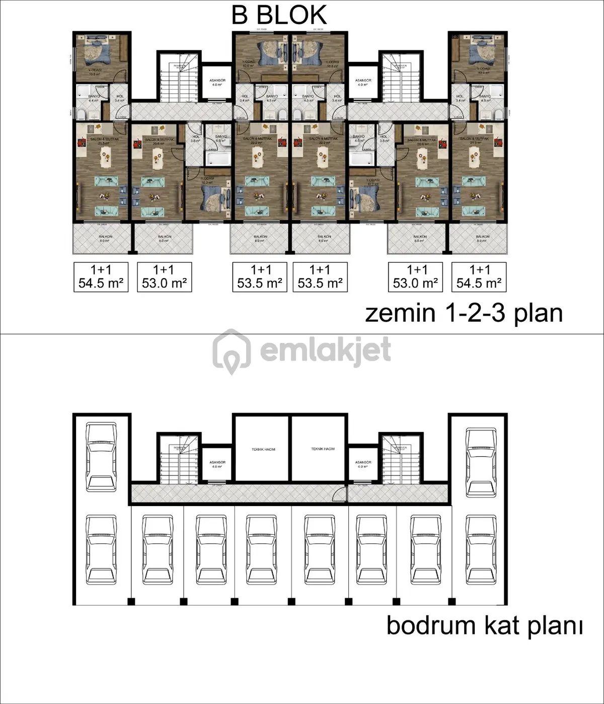 Konsept Sitede Satılık 1+1 Ve 3+1 Daireler - 17