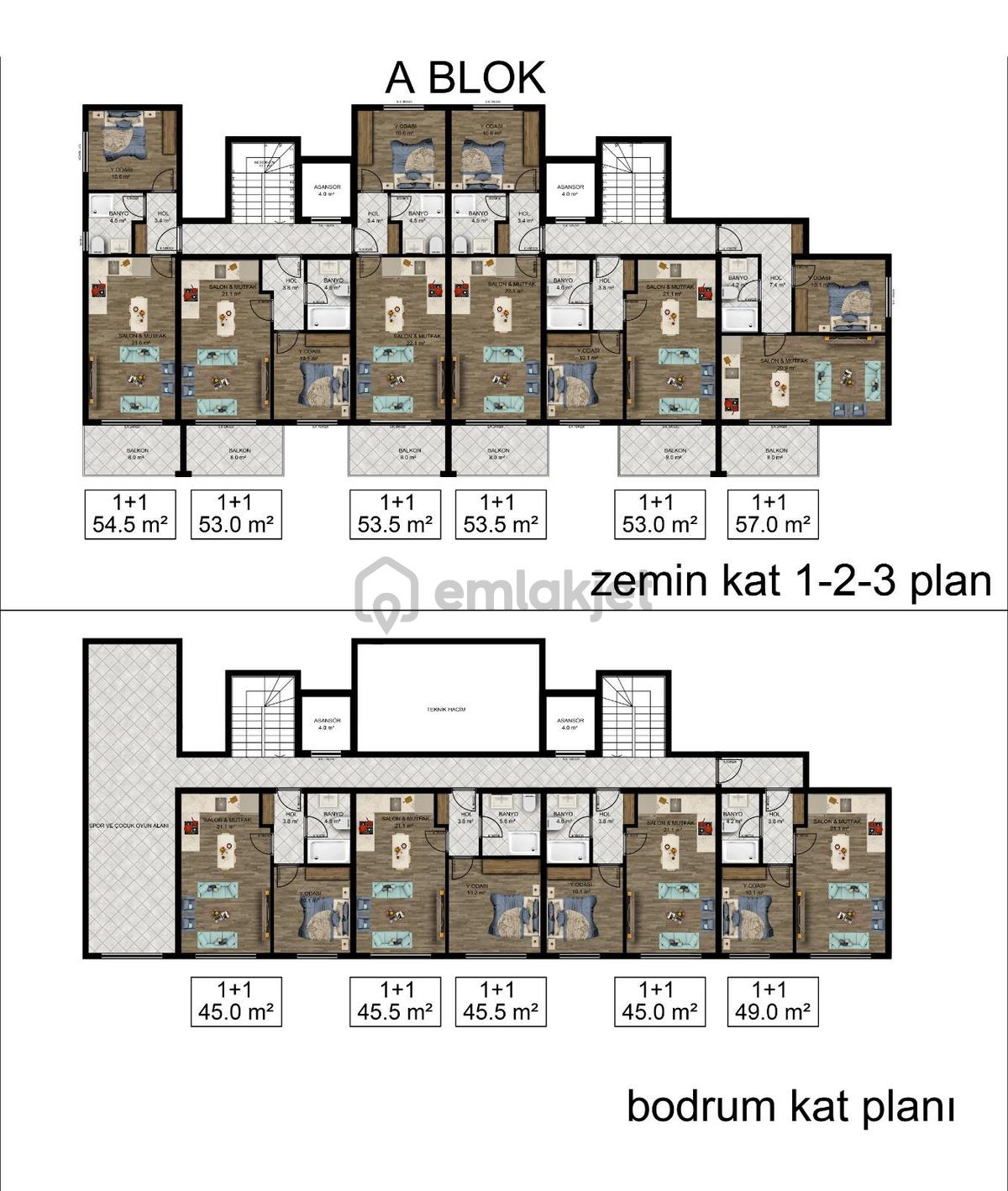 Konsept Sitede Satılık 1+1 Ve 3+1 Daireler - 18