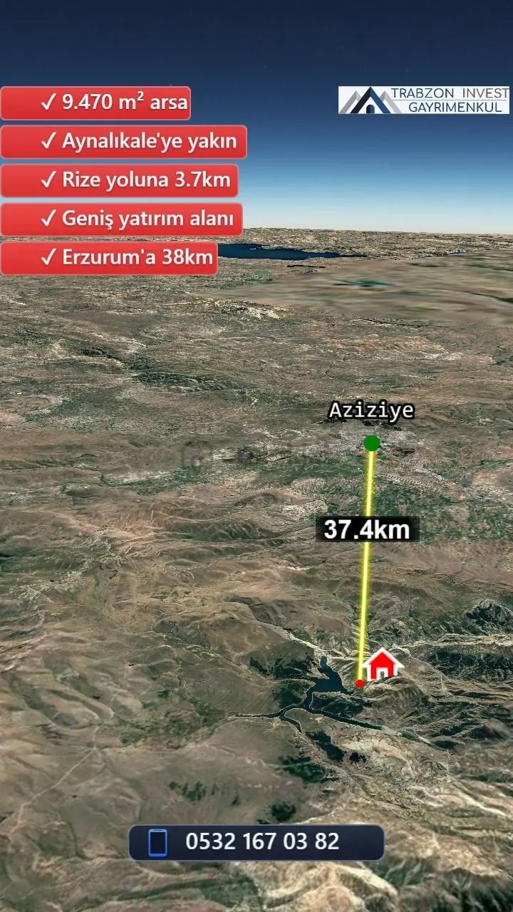 Erzurum Aziziye'ye Satılık Tarla - 24
